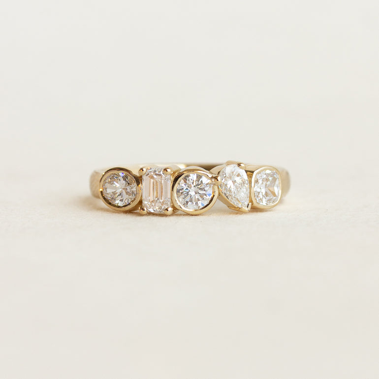 Cluster Diamond Engagement Ring