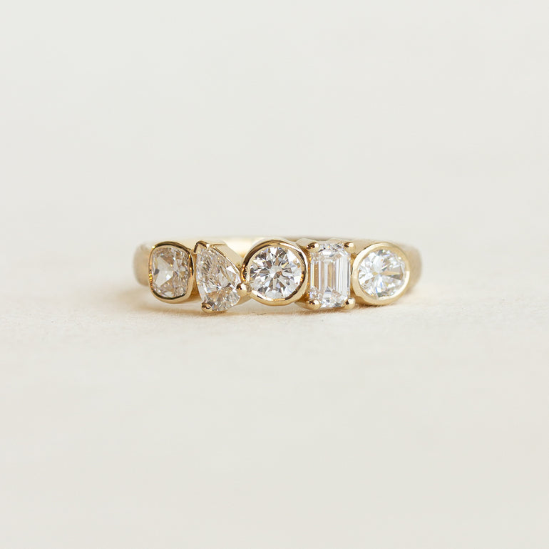 Cluster Diamond Engagement Ring