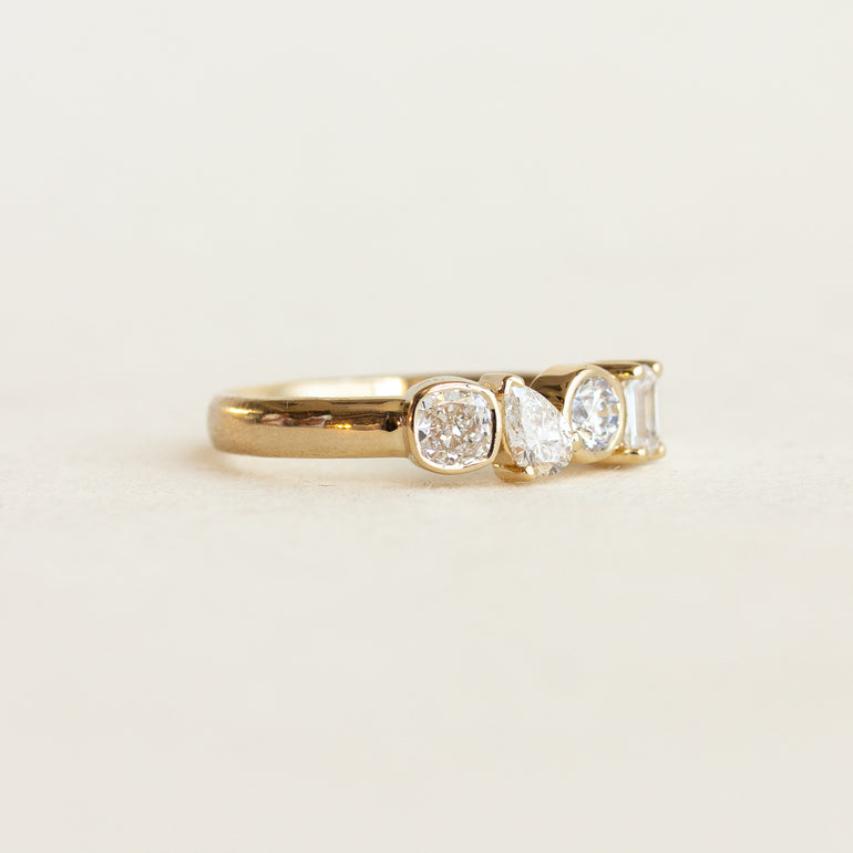 Cluster Diamond Engagement Ring