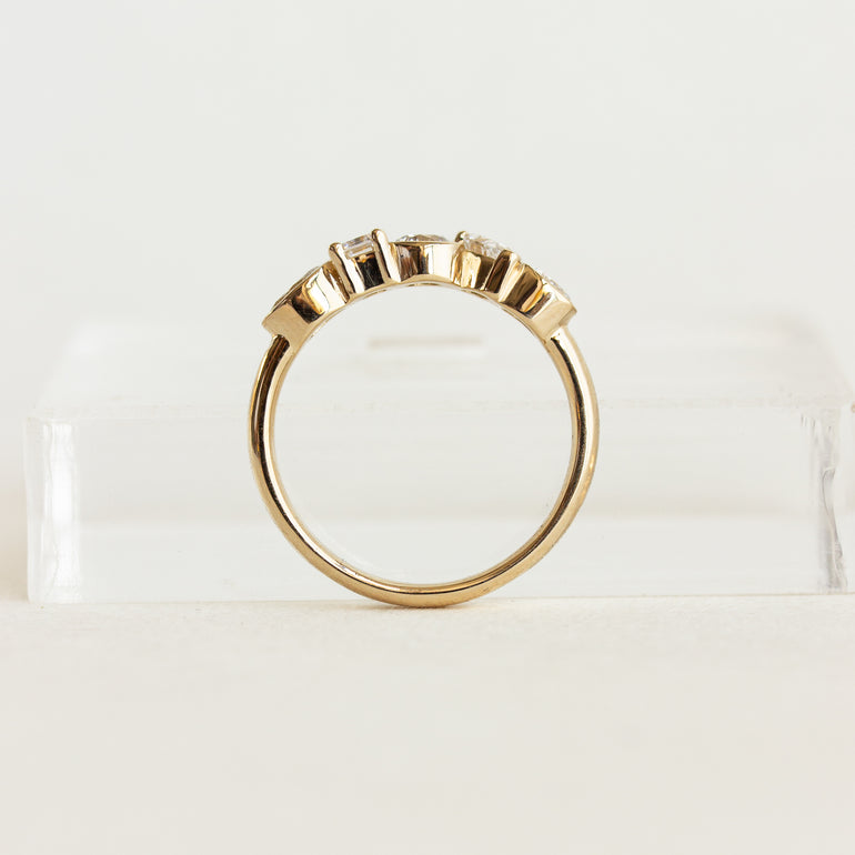 Cluster Diamond Engagement Ring
