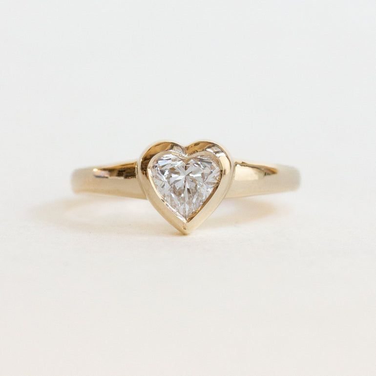 Heart Bezel Diamond Engagement Ring