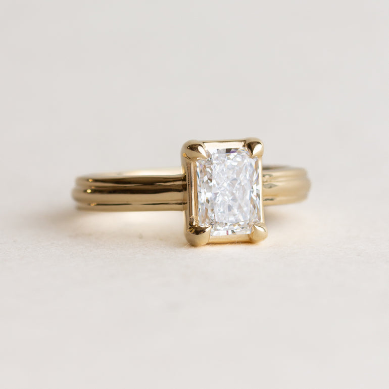 Art Deco Radiant-cut Engagement Ring