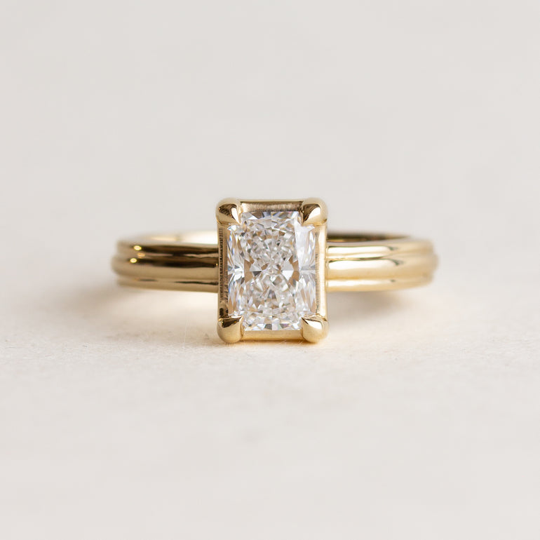 Art Deco Radiant-cut Engagement Ring