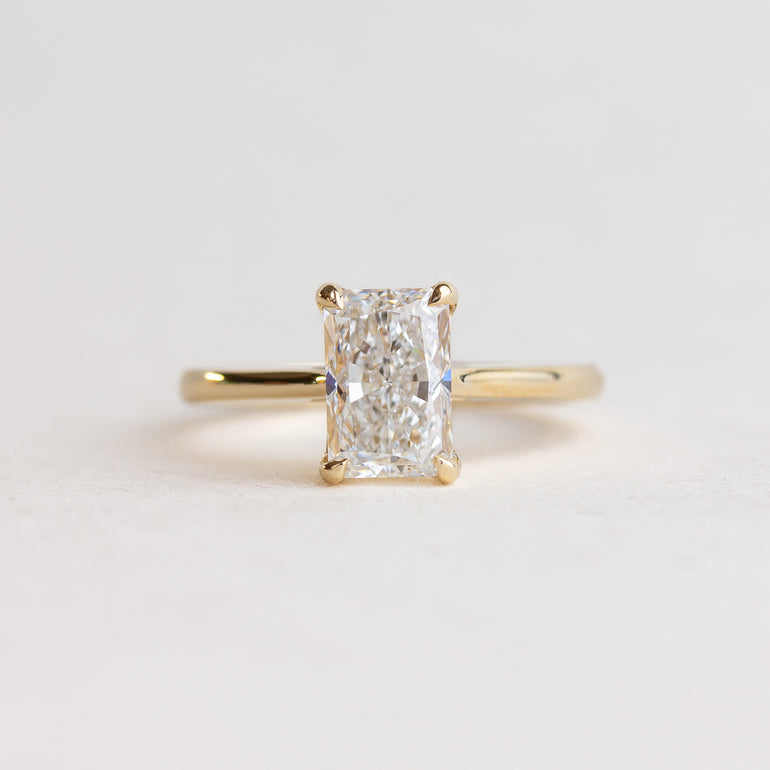 Radiant Cathedral Solitaire Engagement Ring