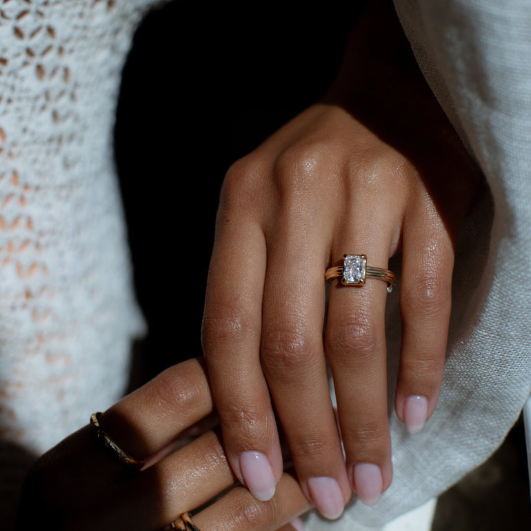 Art Deco Radiant-cut Engagement Ring