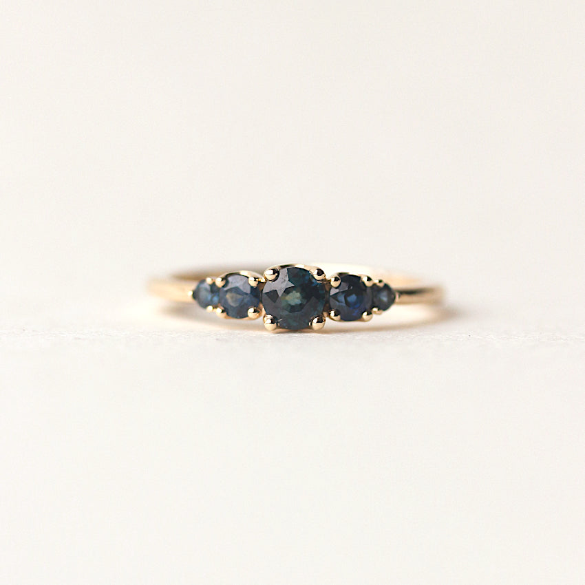 Five-Stone Sapphire Engagement Ring | Constance Ring | Evorden