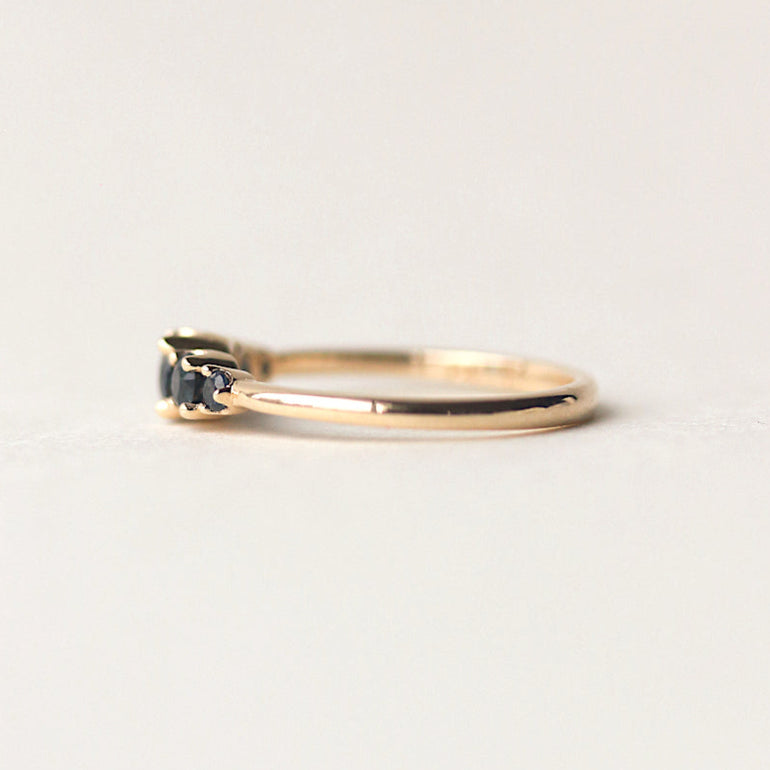 Round Five Stone Sapphire Engagement Ring