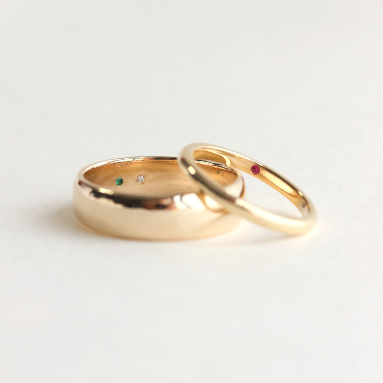 full round wedding band