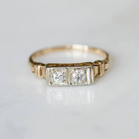 European Cut Edwardian Diamond Ring Vancouver The Keaton Ring Evorden