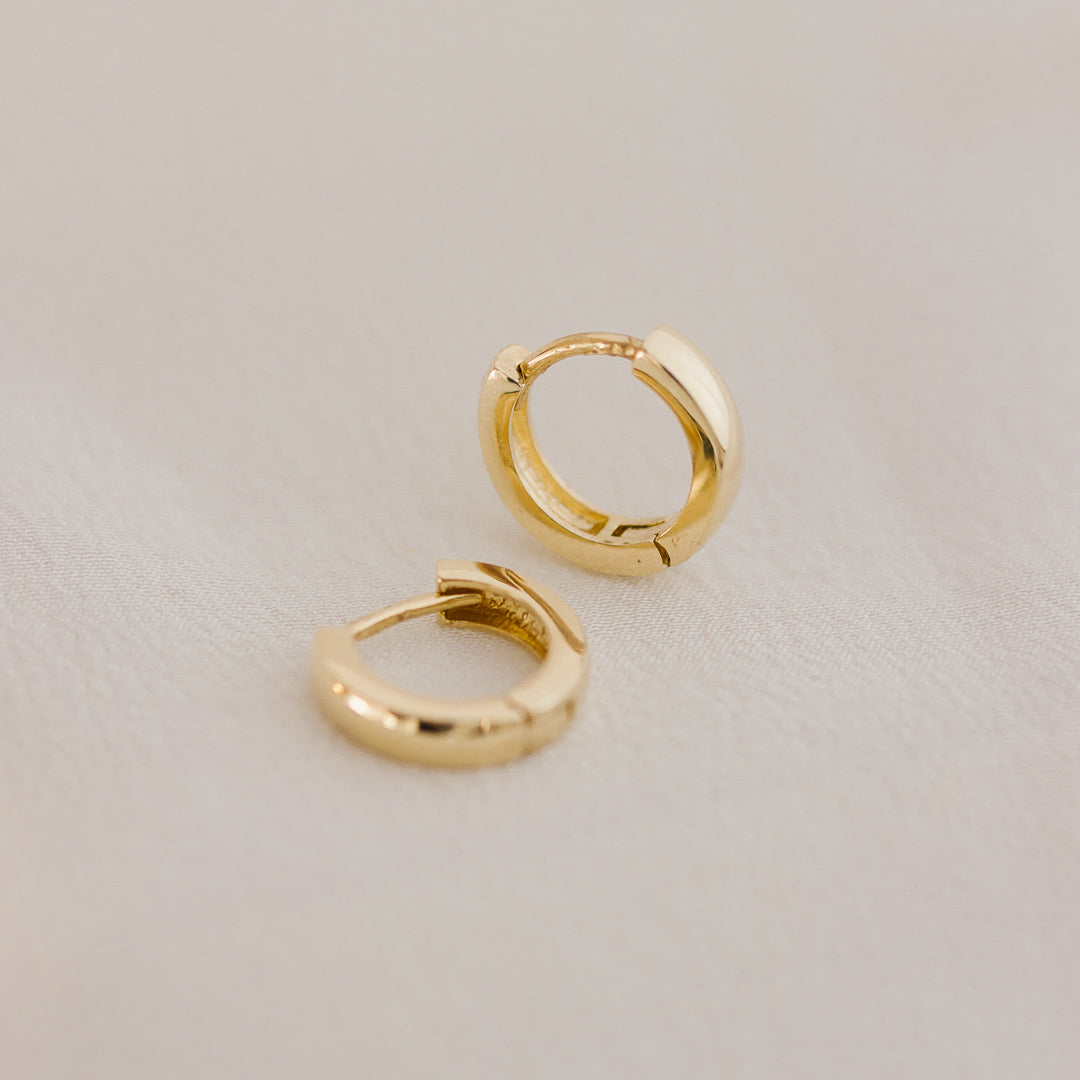 Gold Huggie Hoop Earrings 14K Rose Gold Filled / 2 Pairs - 6mm/7mm / 20 Gauge (Thicker Gold Huggie Hoop Earrings 14K Rose Gold Filled / 2 Pairs - 6mm/7mm / 20 Gauge (Thicker