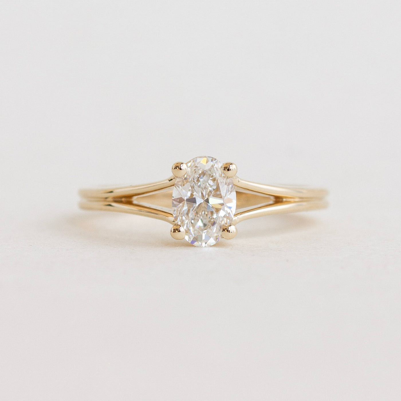 Oval Split Band Engagement Ring | Freya Ring | Evorden