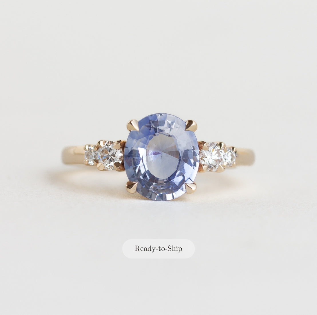Sapphire & Diamond Five Stone Engagement Ring | Imogen Ring | Evorden