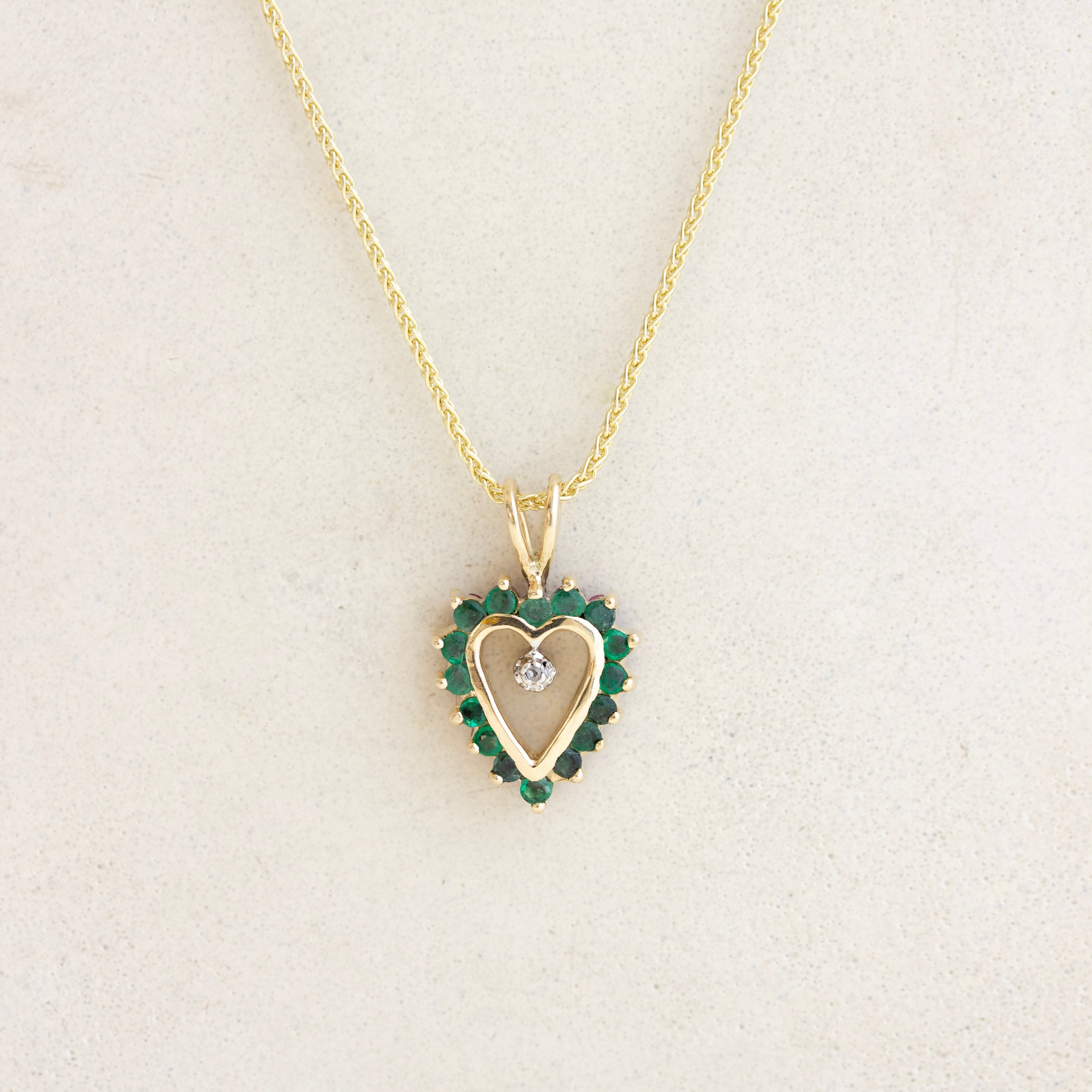 10k hotsell Gold Double-Sided Heart Pendant