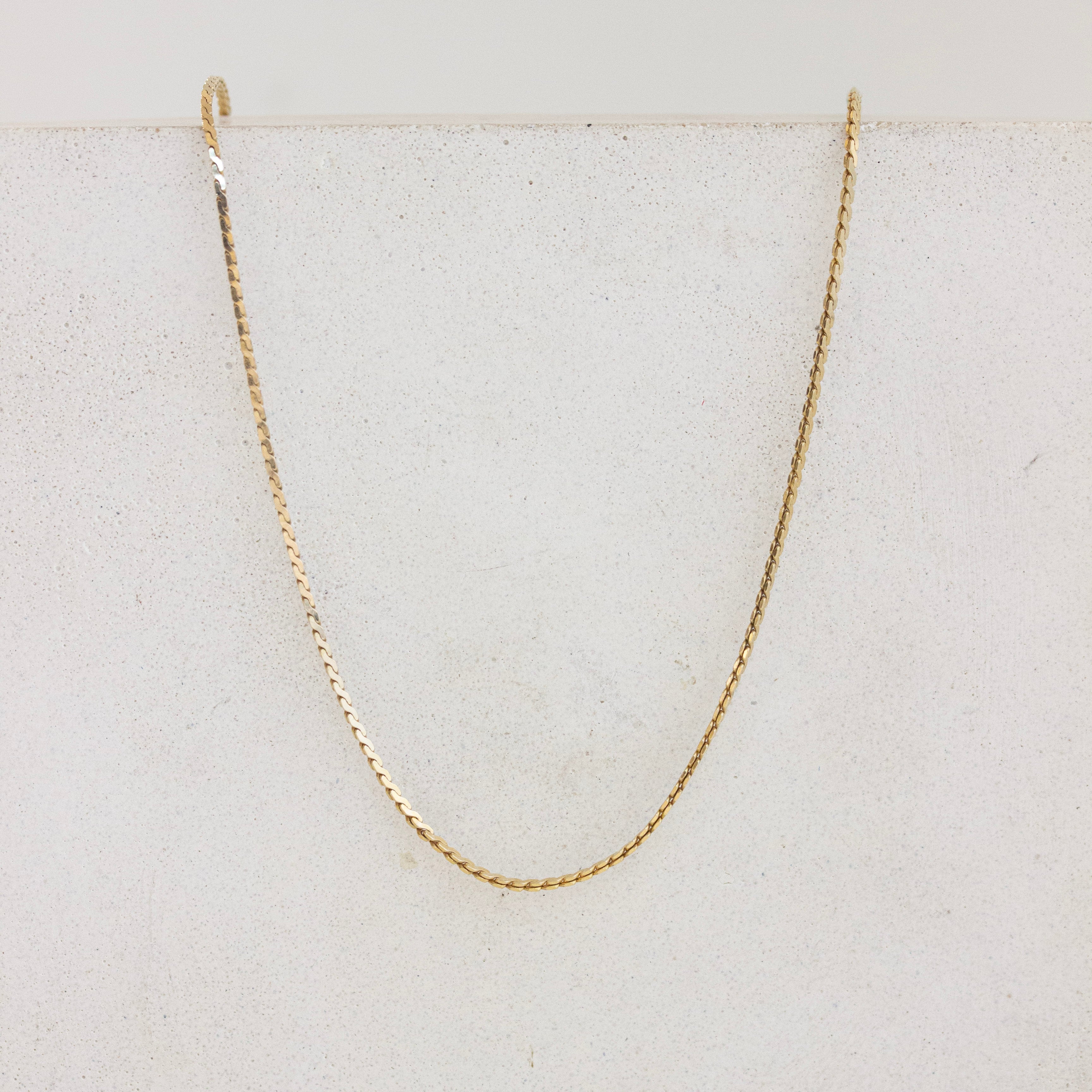 14K Gold Serpentine Chain, Gold Necklace, S Link Chain, Pendant Chain,  Layering Necklace, 15 Inch Chain JH6Z3M8T - Etsy