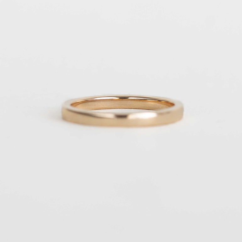 Yellow Gold Band with Champagne Diamonds