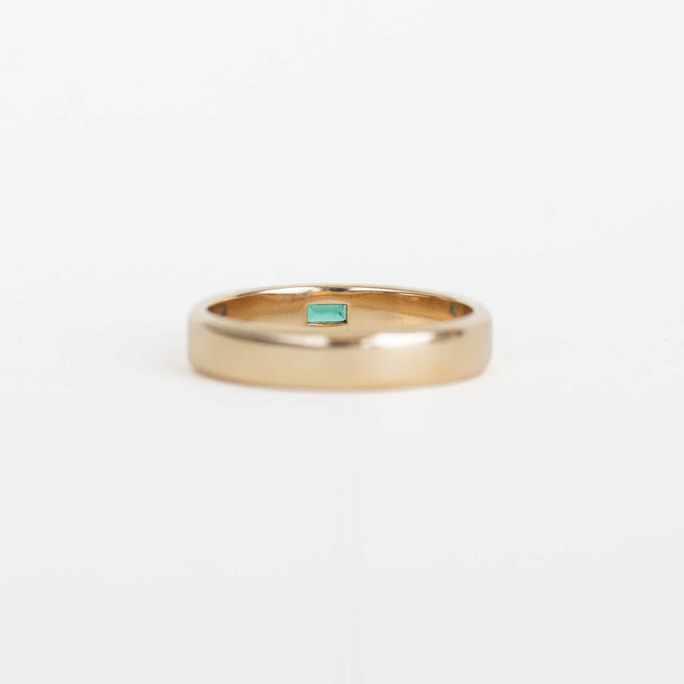 Gold Band with Baguette Lab Diamond