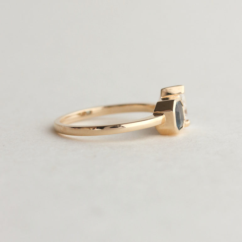 Toi et Moi Sapphire and Laboratory-grown Diamond Ring