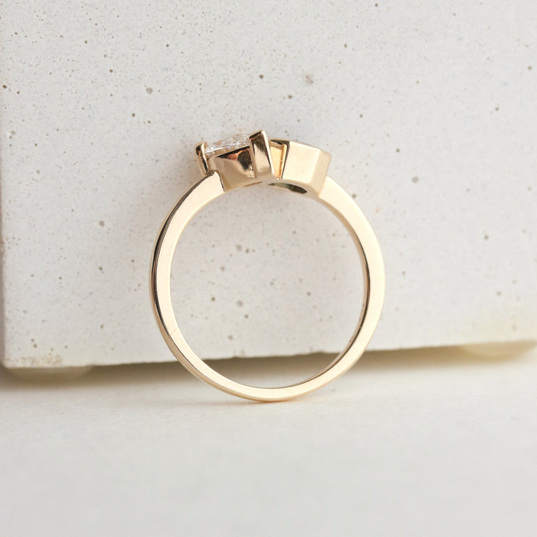 Toi et Moi Sapphire and Laboratory-grown Diamond Ring