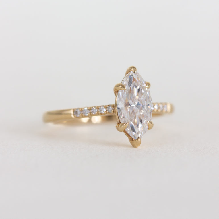 Marquise Moissanite Engagement Ring