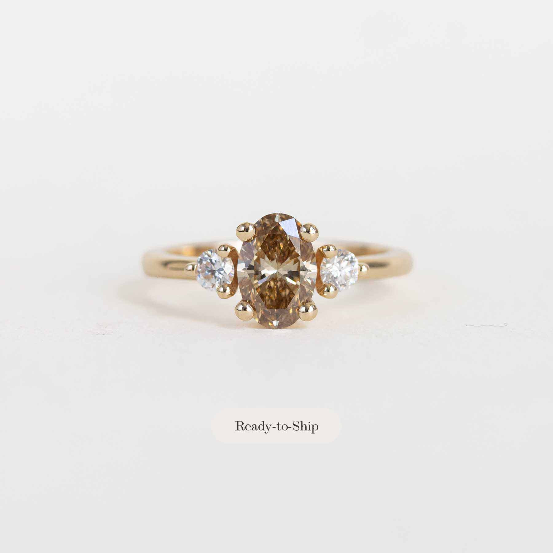 Champagne Diamond 3-stone Ring