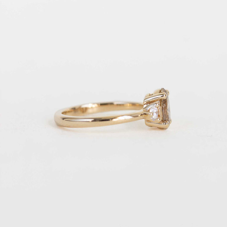 Champagne Diamond 3-stone Ring