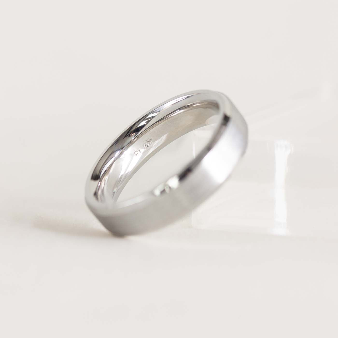 Platinum Satin Vintage Wedding Band