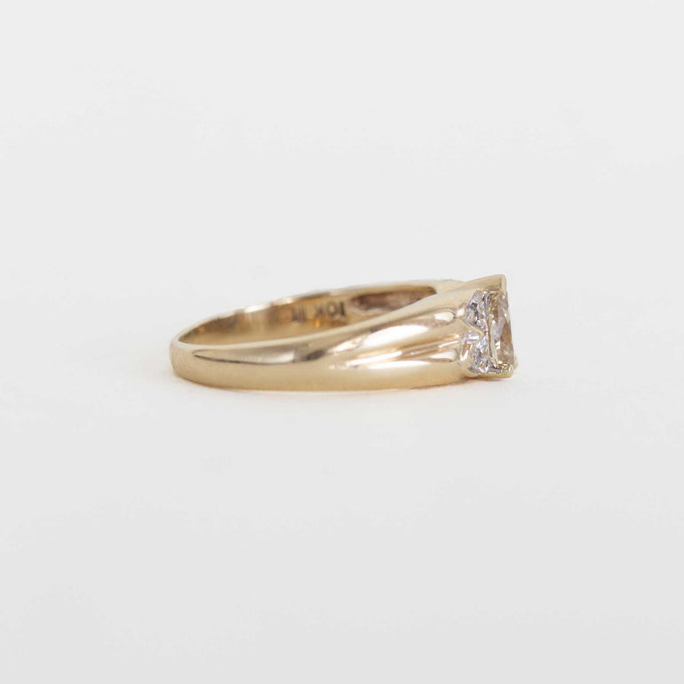 Pear Champagne Diamond Vintage Ring