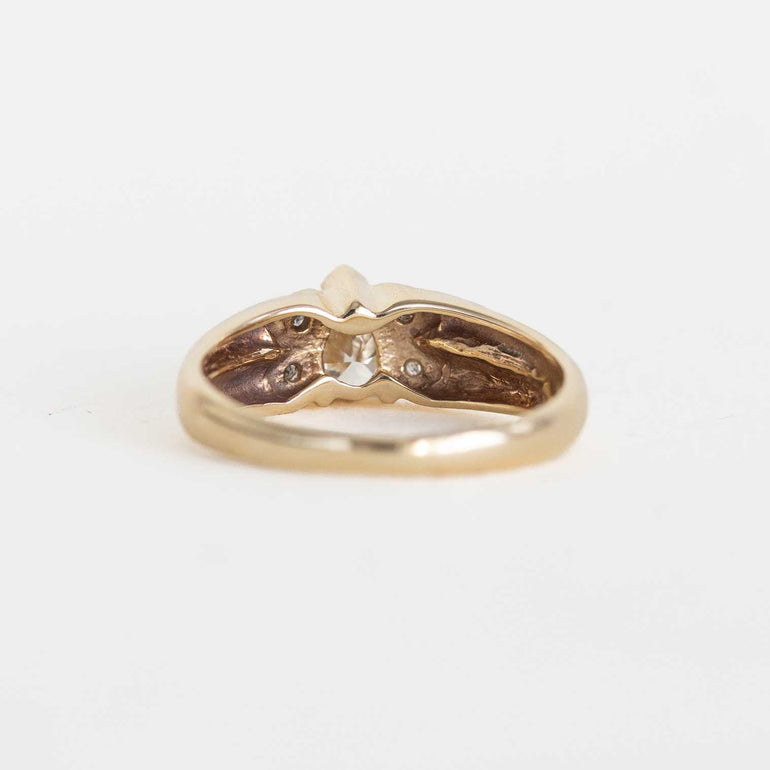 Pear Champagne Diamond Vintage Ring