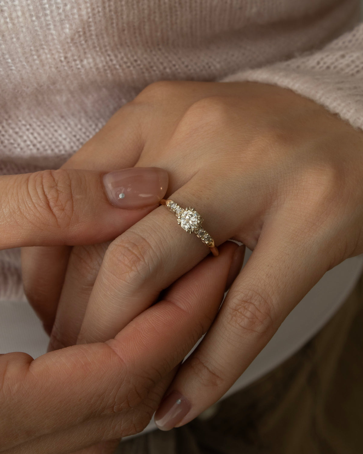diamond vintage ring 5 stones