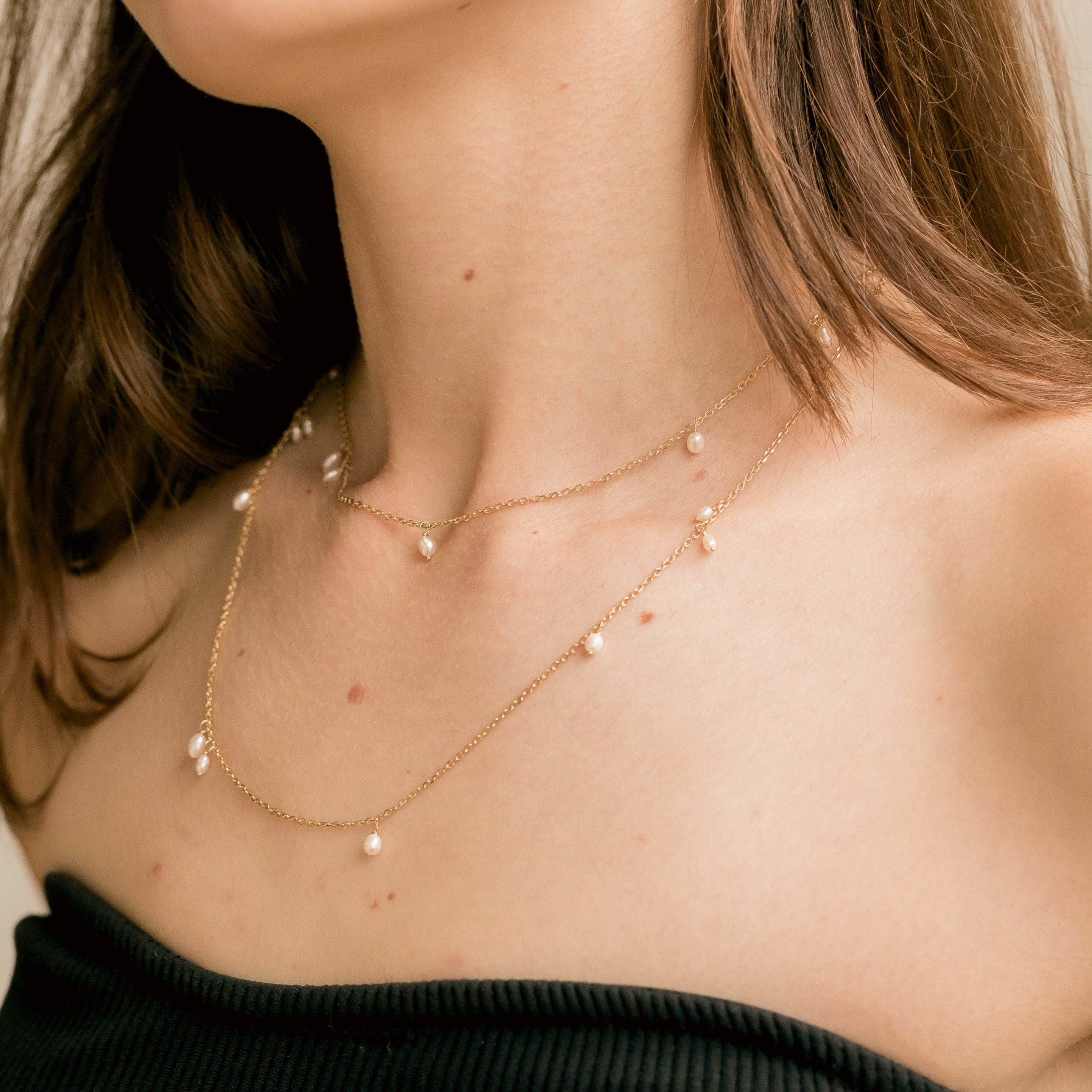 Long Chain Pearl Necklace