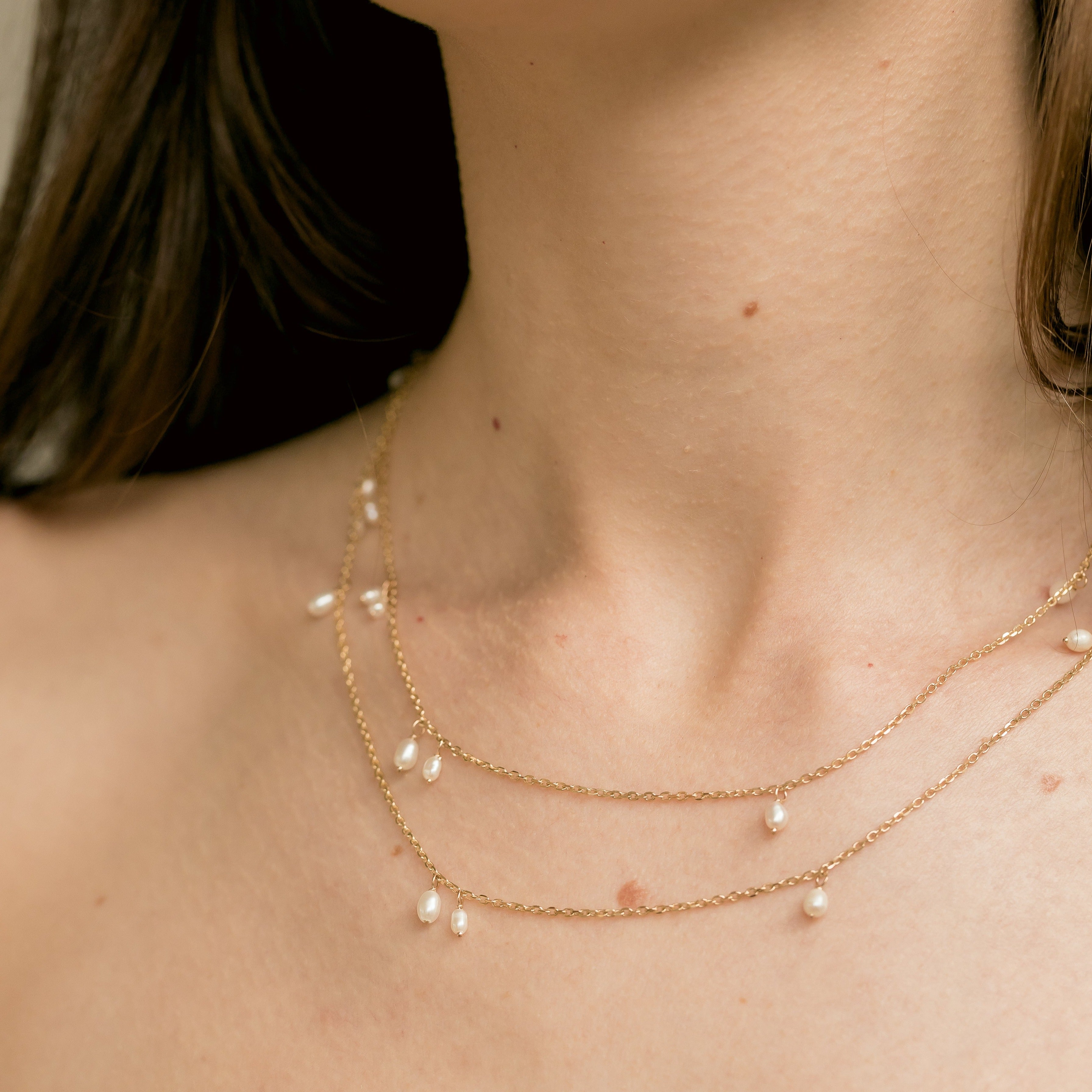 Long Chain Pearl Necklace