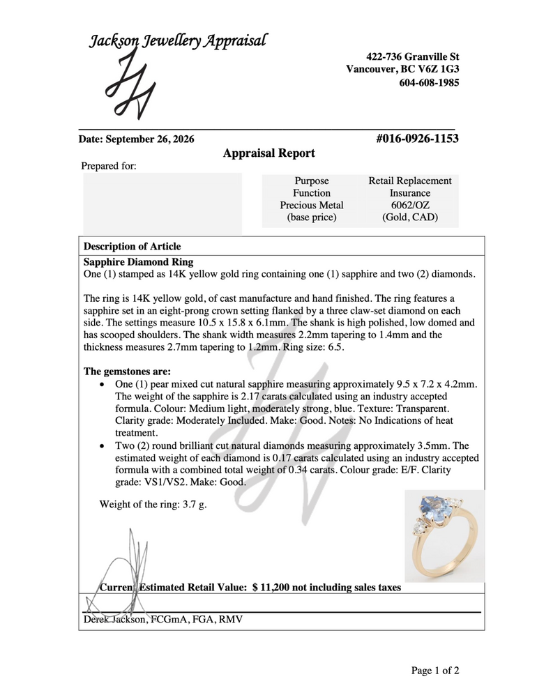 Florence Ring Appraisal