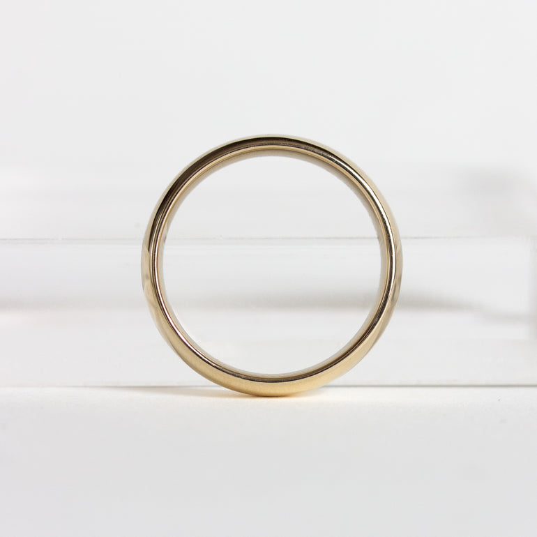 14k yellow gold half round vintage band