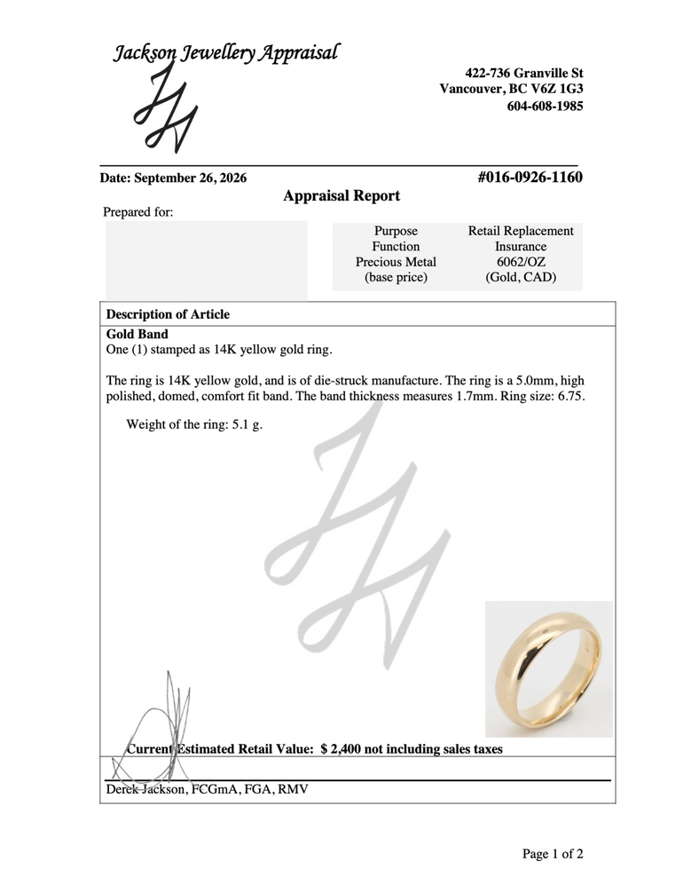 Gilmore Ring Appraisal