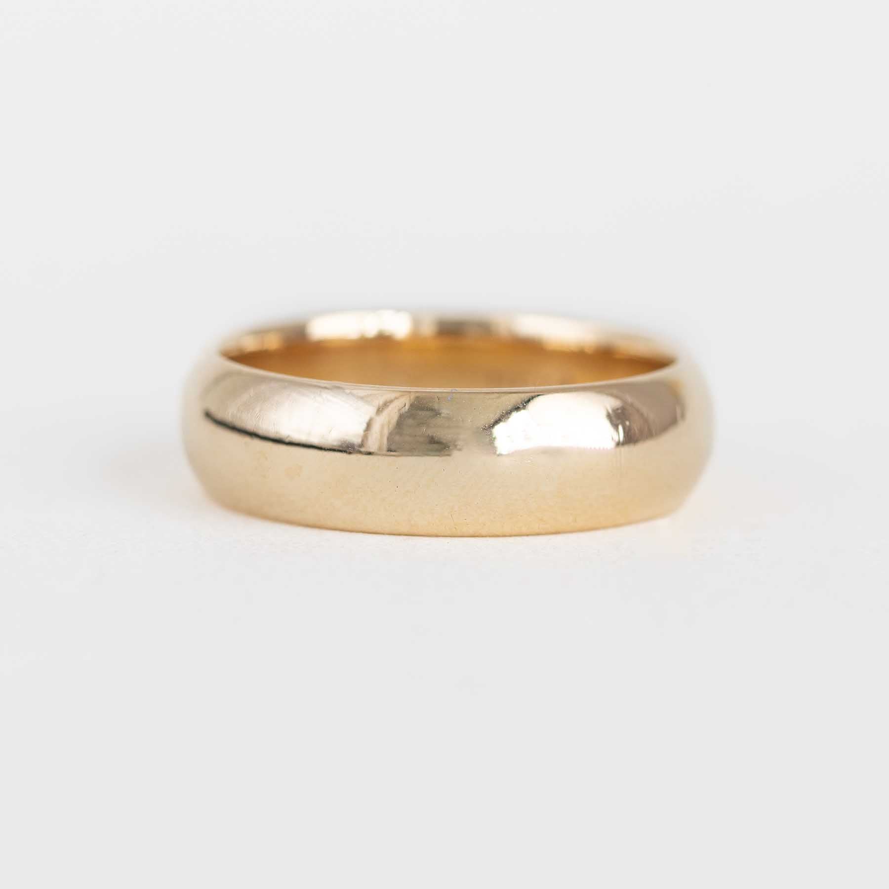 Classic yellow gold wedding band