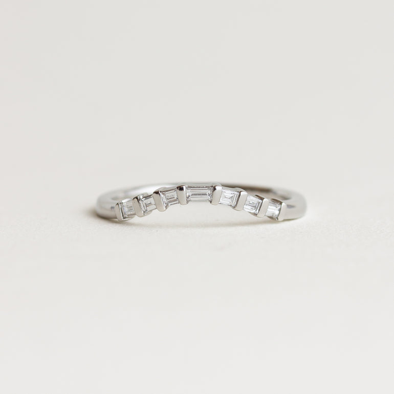 Baguette Diamond Contour Band
