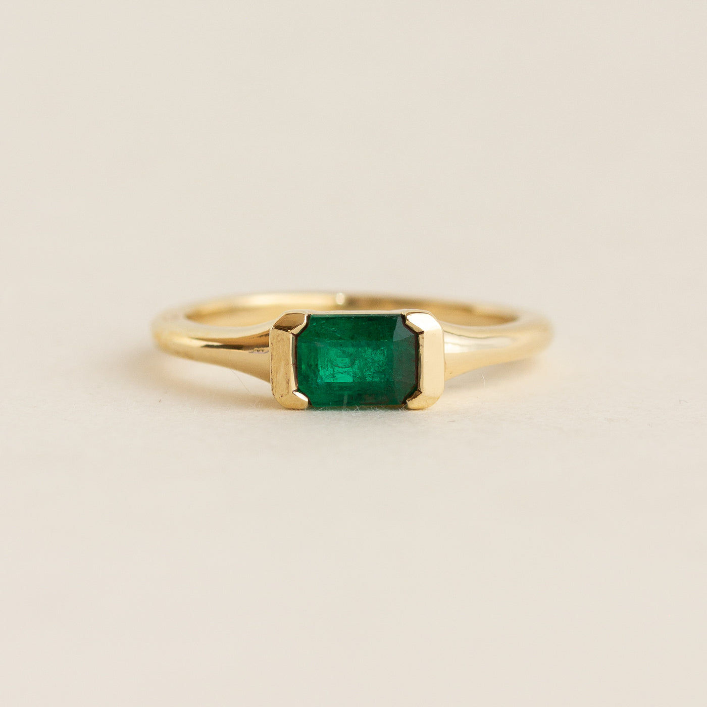 East-West Emerald-Cut Engagement Ring | Maia Ring | Evorden