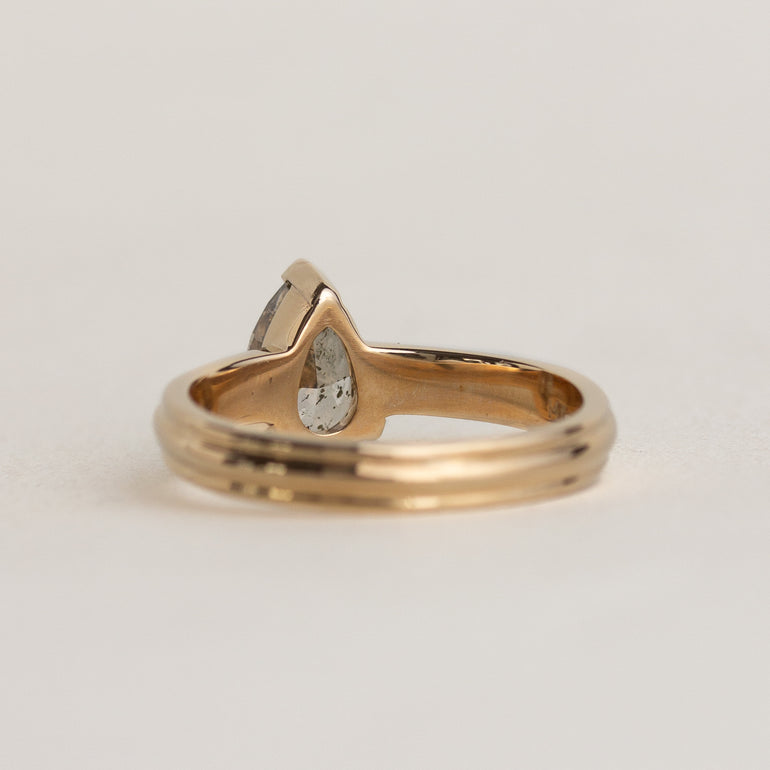 Pear Champagne Diamond Engagement Ring