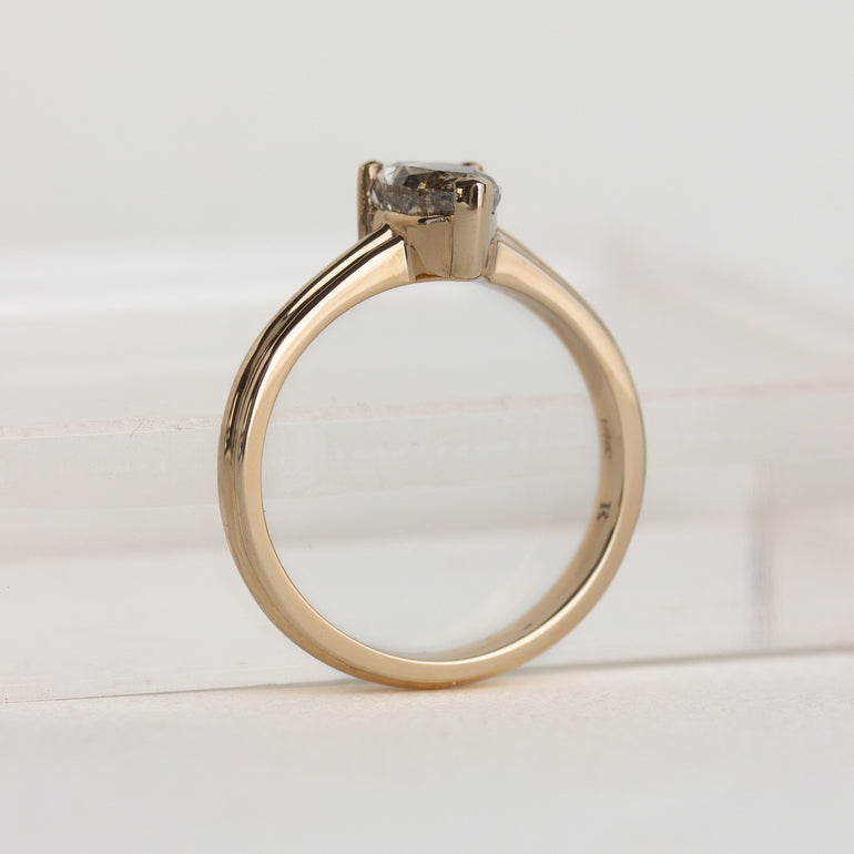 Pear Champagne Diamond Engagement Ring