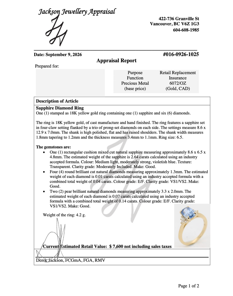 Noelle Ring Appraisal