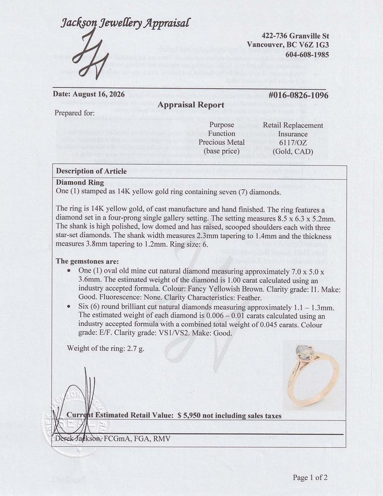 Aurellia - Champagne Diamond Appraisal