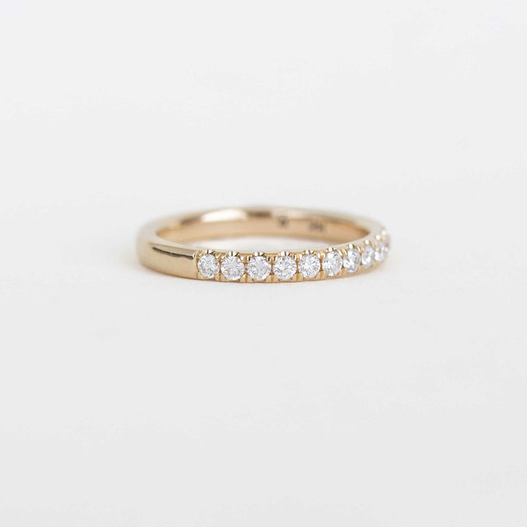 Yellow Gold Pave Diamond Band