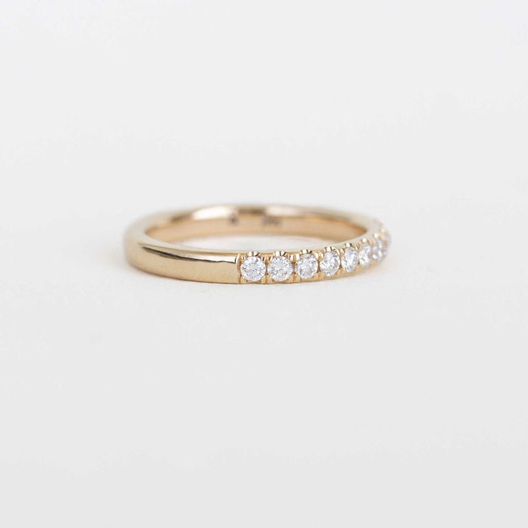 Yellow Gold Pave Diamond Band