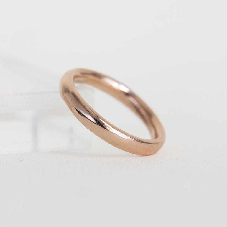 Vintage Rose Gold Wedding Band