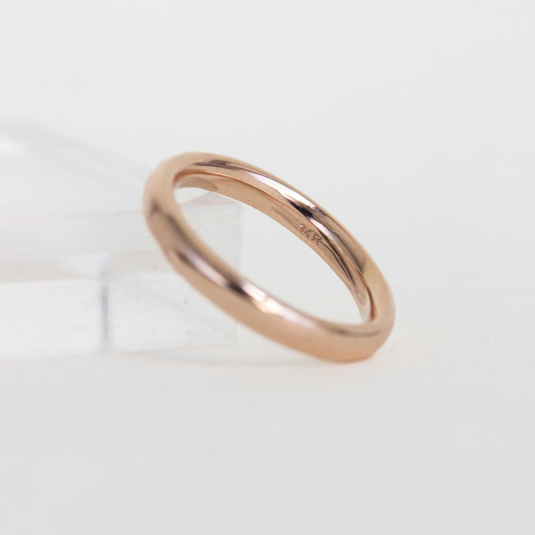 Vintage Rose Gold Wedding Band