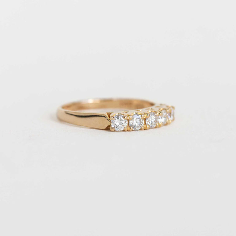 5-Stone Diamond Ring with Yellow Gold Band