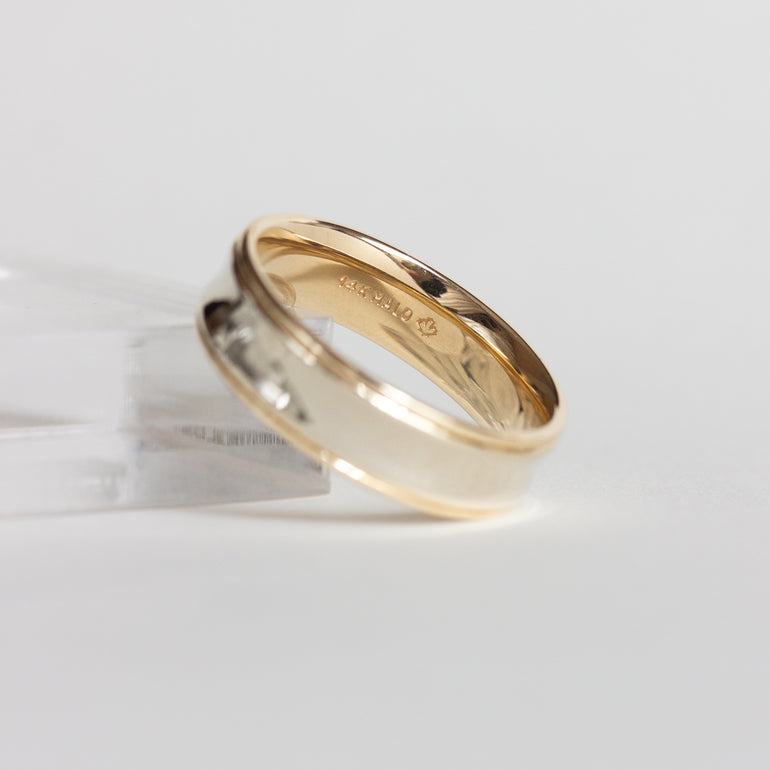 Two Toned Gold Vintage Wedding Band
