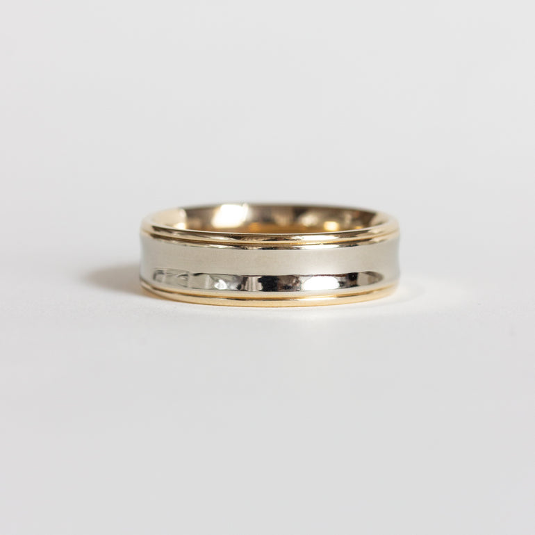 Two Toned Gold Vintage Wedding Band