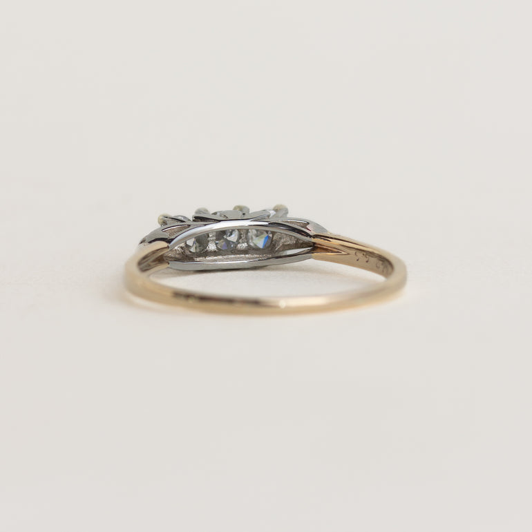 Diamond ring with a white background