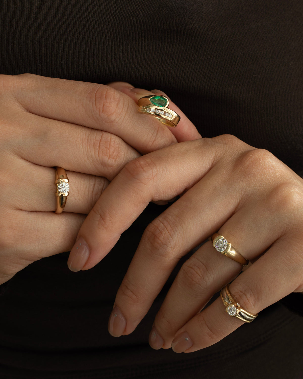 four bezel rings